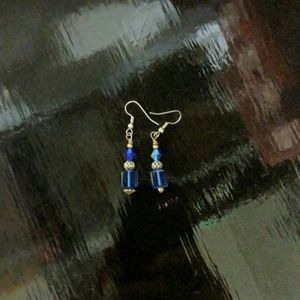 Beautiful blue hypoallergenic earrings